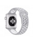 Elastyczna oddychająca silikonowa opaska sportowa do zegarka apple z opaską 42 mm 38 mm 44 mm 40mm, seria apple 5/4/3/2/1 univer