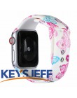 Kwiatowy zespół na pasek do apple watch 38mm 40mm 42mm 44mm Fadeless wzór nadrukowany opaski do pasek do iwatch bransoletka z pa