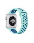 Elastyczna oddychająca silikonowa opaska sportowa do zegarka apple z opaską 42 mm 38 mm 44 mm 40mm, seria apple 5/4/3/2/1 univer