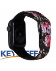 Kwiatowy zespół na pasek do apple watch 38mm 40mm 42mm 44mm Fadeless wzór nadrukowany opaski do pasek do iwatch bransoletka z pa