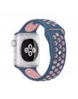 Elastyczna oddychająca silikonowa opaska sportowa do zegarka apple z opaską 42 mm 38 mm 44 mm 40mm, seria apple 5/4/3/2/1 univer