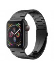 Dla 2019 Apple Watch seria 5 zespół ulepszona wersja solidna stal nierdzewna biznes bransoletka zamienna iWatch 40mm 44mm pasek