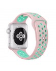 Elastyczna oddychająca silikonowa opaska sportowa do zegarka apple z opaską 42 mm 38 mm 44 mm 40mm, seria apple 5/4/3/2/1 univer