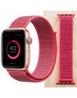 Wysokiej jakości Nylon Sport Loop zamiennik dla pasek do apple watch 44mm seria 5 4 3 2 1 oddychające tkany pasek 42mm iwatch 40