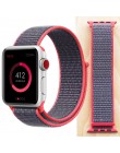 Wysokiej jakości Nylon Sport Loop zamiennik dla pasek do apple watch 44mm seria 5 4 3 2 1 oddychające tkany pasek 42mm iwatch 40