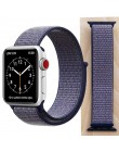 Wysokiej jakości Nylon Sport Loop zamiennik dla pasek do apple watch 44mm seria 5 4 3 2 1 oddychające tkany pasek 42mm iwatch 40