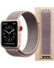 Wysokiej jakości Nylon Sport Loop zamiennik dla pasek do apple watch 44mm seria 5 4 3 2 1 oddychające tkany pasek 42mm iwatch 40