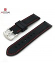 AOOW Generic Watchband zegarek z gumy silikonowej paski wodoodporne 20mm 22mm 24mm 26mm zegarki pasek