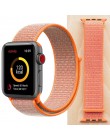 Wysokiej jakości Nylon Sport Loop zamiennik dla pasek do apple watch 44mm seria 5 4 3 2 1 oddychające tkany pasek 42mm iwatch 40