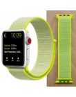 Wysokiej jakości Nylon Sport Loop zamiennik dla pasek do apple watch 44mm seria 5 4 3 2 1 oddychające tkany pasek 42mm iwatch 40