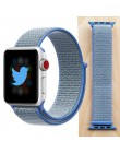 Wysokiej jakości Nylon Sport Loop zamiennik dla pasek do apple watch 44mm seria 5 4 3 2 1 oddychające tkany pasek 42mm iwatch 40