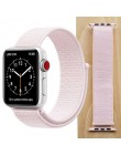 Wysokiej jakości Nylon Sport Loop zamiennik dla pasek do apple watch 44mm seria 5 4 3 2 1 oddychające tkany pasek 42mm iwatch 40