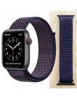 Wysokiej jakości Nylon Sport Loop zamiennik dla pasek do apple watch 44mm seria 5 4 3 2 1 oddychające tkany pasek 42mm iwatch 40