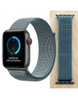 Wysokiej jakości Nylon Sport Loop zamiennik dla pasek do apple watch 44mm seria 5 4 3 2 1 oddychające tkany pasek 42mm iwatch 40