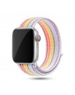 Sport pasek do pętli na pasek do Apple watch 42mm 38mm 44mm 40mm utkany nylon correa iwatch 4 3 2 bransoletka zegarka Apple watc