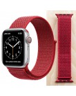 Wysokiej jakości Nylon Sport Loop zamiennik dla pasek do apple watch 44mm seria 5 4 3 2 1 oddychające tkany pasek 42mm iwatch 40