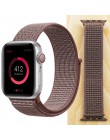 Wysokiej jakości Nylon Sport Loop zamiennik dla pasek do apple watch 44mm seria 5 4 3 2 1 oddychające tkany pasek 42mm iwatch 40