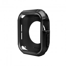 Wytrzymałe opancerzenie gumowa obudowa do Apple Watch 4 3 2 1 40MM 44MM ochronna TPU mocna osłona zabezpieczenie ekranu dla Iwat