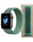 Wysokiej jakości Nylon Sport Loop zamiennik dla pasek do apple watch 44mm seria 5 4 3 2 1 oddychające tkany pasek 42mm iwatch 40