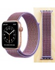 Wysokiej jakości Nylon Sport Loop zamiennik dla pasek do apple watch 44mm seria 5 4 3 2 1 oddychające tkany pasek 42mm iwatch 40