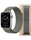 Wysokiej jakości Nylon Sport Loop zamiennik dla pasek do apple watch 44mm seria 5 4 3 2 1 oddychające tkany pasek 42mm iwatch 40