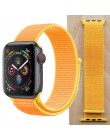 Wysokiej jakości Nylon Sport Loop zamiennik dla pasek do apple watch 44mm seria 5 4 3 2 1 oddychające tkany pasek 42mm iwatch 40