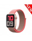 Z paskiem sportowym dla pasek do Apple Watch 4 3 44mm 42mm 38mm 40mm iwatch pas 5/4 /3/2/1 bransoletka dwuwarstwowy nylonowy spl