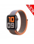 Z paskiem sportowym dla pasek do Apple Watch 4 3 44mm 42mm 38mm 40mm iwatch pas 5/4 /3/2/1 bransoletka dwuwarstwowy nylonowy spl