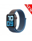 Z paskiem sportowym dla pasek do Apple Watch 4 3 44mm 42mm 38mm 40mm iwatch pas 5/4 /3/2/1 bransoletka dwuwarstwowy nylonowy spl