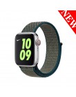 Z paskiem sportowym dla pasek do Apple Watch 4 3 44mm 42mm 38mm 40mm iwatch pas 5/4 /3/2/1 bransoletka dwuwarstwowy nylonowy spl