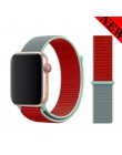 Z paskiem sportowym dla pasek do Apple Watch 4 3 44mm 42mm 38mm 40mm iwatch pas 5/4 /3/2/1 bransoletka dwuwarstwowy nylonowy spl