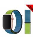 Z paskiem sportowym dla pasek do Apple Watch 4 3 44mm 42mm 38mm 40mm iwatch pas 5/4 /3/2/1 bransoletka dwuwarstwowy nylonowy spl