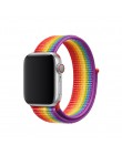 Z paskiem sportowym dla pasek do Apple Watch 4 3 44mm 42mm 38mm 40mm iwatch pas 5/4 /3/2/1 bransoletka dwuwarstwowy nylonowy spl