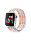 Z paskiem sportowym dla pasek do Apple Watch 4 3 44mm 42mm 38mm 40mm iwatch pas 5/4 /3/2/1 bransoletka dwuwarstwowy nylonowy spl