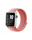 Z paskiem sportowym dla pasek do Apple Watch 4 3 44mm 42mm 38mm 40mm iwatch pas 5/4 /3/2/1 bransoletka dwuwarstwowy nylonowy spl