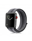 Z paskiem sportowym dla pasek do Apple Watch 4 3 44mm 42mm 38mm 40mm iwatch pas 5/4 /3/2/1 bransoletka dwuwarstwowy nylonowy spl