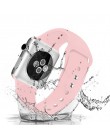 Silikonowy pasek na pasek do Apple Watch 44mm/40mm iwatch 38mm 42mm bransoletka sportowa gumowa bransoletka do zegarka dla apple