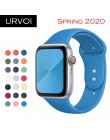 URVOI opaska sportowa do zegarka Apple Watch series 5 4 3 2 1 silikonowy pasek na iWatch 44m pin i na rzep kolorowe wymiana kakt