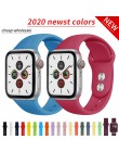 Miękki zegarek sportowy Pasek silikonowy Zegarek do Apple 4 3 2 1 38 MM 42 MM Oddychająca bransoletka do serii Iwatch 4 40 mm 44