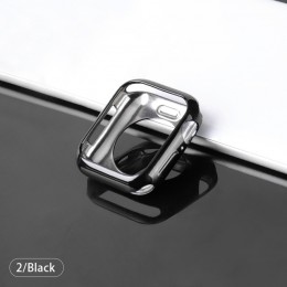 Zegarek etui ultra cienkie pozłacany zegarek przypadku dla Apple 4 3 2 1 42MM 38MM miękkie przezroczyste etui z tpu dla iWatch 5