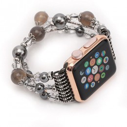 Ozdobny perłowy pasek do smart watch apple oryginalny modny wymienny funkcjonalny wielorazowy
