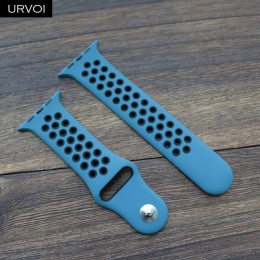 URVOI opaska sportowa dla Apple Watch Nike + serii 5 4 3 2 1 podwójny kolor silikonowy pasek do iwatch z oddychającymi otworami 