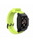 Wodoodporna obudowa dla pasek do apple watch 4 zespoły iwatch 42mm silikonowy pasek 44mm 40mm bransoletka pulseira akcesoria do 