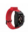 Wodoodporna obudowa dla pasek do apple watch 4 zespoły iwatch 42mm silikonowy pasek 44mm 40mm bransoletka pulseira akcesoria do 