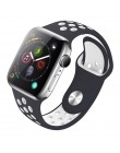 Nowa oddychająca silikonowa opaska sportowa do zegarka Apple 4 5 opaska 44MM 40MM gumka do paska Iwatch 3 2 1 38mm 42mm akcesori