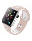 Nowa oddychająca silikonowa opaska sportowa do zegarka Apple 4 5 opaska 44MM 40MM gumka do paska Iwatch 3 2 1 38mm 42mm akcesori