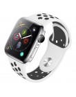 Nowa oddychająca silikonowa opaska sportowa do zegarka Apple 4 5 opaska 44MM 40MM gumka do paska Iwatch 3 2 1 38mm 42mm akcesori