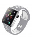 Nowa oddychająca silikonowa opaska sportowa do zegarka Apple 4 5 opaska 44MM 40MM gumka do paska Iwatch 3 2 1 38mm 42mm akcesori