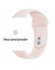 Miękki zegarek sportowy Pasek silikonowy Zegarek do Apple 4 3 2 1 38 MM 42 MM Oddychająca bransoletka do serii Iwatch 4 40 mm 44