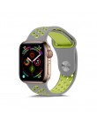 Nowa oddychająca silikonowa opaska sportowa do zegarka Apple 4 5 opaska 44MM 40MM gumka do paska Iwatch 3 2 1 38mm 42mm akcesori